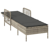 Sun Lounger Reclining Light Grey and Dark Grey 55 x 200 x 92 cm 365430