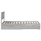 Bed Frame with Drawer Grey Sonoma 90 x 190 cm Engineered Wood 3410954