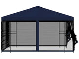 Garden Gazebo with Sidewalls 3 x 3 m Blue Polyester and Steel 900343