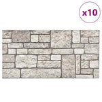 3D Wall Panels with Grey Brick Design 10 pcs EPS 147205