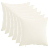Cushion with Pillow HEERLEN 6 pcs White Fabric 926912