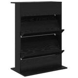 Magazine Rack Black Oak 70 x 41 x 96 cm Engineered Wood 899536