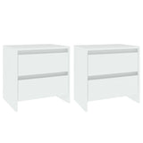 Bedside Cabinets 2 pcs White 45x34.5x44.5 cm Engineered Wood 809846