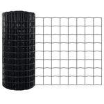 Fence with Posts Grey 0.6 x 10 m Steel 3336055