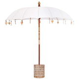 Balinese Parasol with Base Cream and White 220 x 220 x 250 cm 3356883