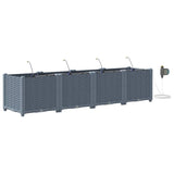 Garden Planter 4 pcs LiGht Grey 160 x 40 x 37.5 cm PP 42002893