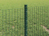 Welded Wire Fence with Post 10 x 0.4 m PVC-Coated Steel Green 3336430