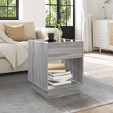Coffee Table with Infinity LED Grey Sonoma 40x40x50 cm 847649