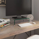 ZNTS TV Stand/Monitor Riser Glass Clear 40x25x11 cm 244126