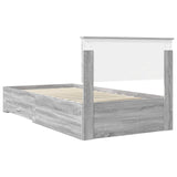 Bed Frame with Drawer Grey Sonoma 100 x 200 cm Engineered Wood 3410936