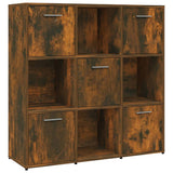 Book Cabinet Smoked Oak 90x30x90 cm Engineered Wood 815549