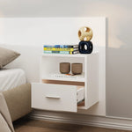 Wall-mounted Bedside Cabinets 2 pcs White 811008