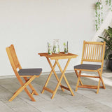 Garden Bistro Set 3 pcs Brown Solid Acacia Wood 42000952