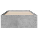 Bed Frame Concrete grey Engineered wood and plywood Single 3280436