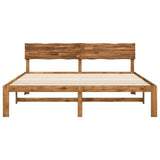 Double Bed Frame with Headboard ROSTOCK Natural 180 x 200 cm 3405435