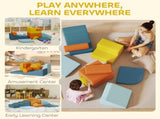 9-Piece Soft Play Set, Kids Soft Play Foam Blocks with Detachable Cover for Climbing and Crawling T3398P552630