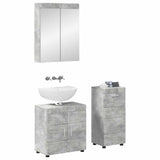 Bathroom Furniture Set TULUM 3 pcs Concrete Grey 3398027