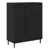Highboard with Drawer 2 pcs Black Oak Engineered Wood 3416147