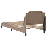 Bed Frame without Mattress "Zadar" Cappuccino 90x200 cm Faux Leather 3208160