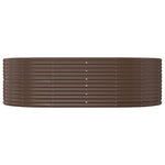 Garden Raised Bed Brown 212x140x68 cm Galvanised Steel 319095