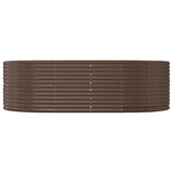 Garden Raised Bed Brown 212x140x68 cm Galvanised Steel 319095