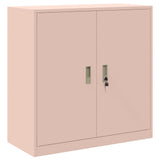 Storage Cabinet 2 pcs Pink 90 x 40 x 130 cm Steel Lockable 3438640