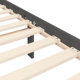 Bed Frame without Mattress Grey 200x200 cm Solid Wood Pine 3193553