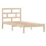 Bed Frame Natural Pine Solid Pine Wood Single Simplistic 3101183