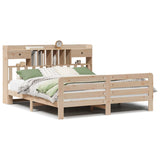 Bookcase Bed without Mattress 180x200 cm Super King Solid Wood Pine 3309971