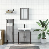 3 Piece Bathroom Furniture Set Grey Sonoma Engineered Wood 3214823