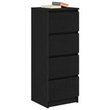 Sideboard Black Oak 37.5x35x99 cm Engineered Wood 861698