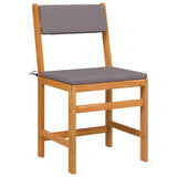 3 Piece Balcony Set with Cushions Solid Wood Acacia 365856