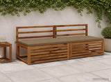 2-Piece Bench Cushions SOEST 2 pcs 100% Polyester Taupe 949481