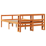 Bed Frame with Headboard without Mattress Wax Brown 120x190 cm Small Double 3305877