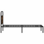 Bed Frame Without Mattress 75x190 cm Small Single Smoked Oak Engineered Wood 4100199