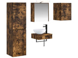 Bathroom Furniture Set 5 pcs Smoked Oak 3407251