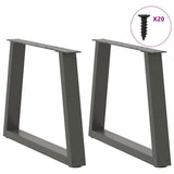 Coffee Table Legs V-Shape 2 pcs Anthracite 50x cm Steel 4012550