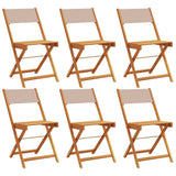 Garden Chair Set of 6 Taupe 3214617