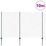 Fence and Post Green 1.5 x 10 m Steel 3336243