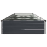 Raised Garden Bed Anthracite 400 x 80 x 24 cm cold-rolled steel 8006510