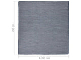 Outdoor Flatweave Rug 140x200 cm Blue 340796