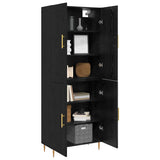 Highboard Black oak 69.5 x 34 x 180 cm Engineered Wood 3394580