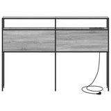Storage Headboard with Shelf Grey sonoma 135 cm Engineered wood 859748