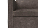 3 Seater Sofa Dark Grey 220 x 81 x 82 cm Faux Suede Fabric 42041005