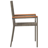 Garden Stacking Chairs 2 pcs Grey and Brown 42006826