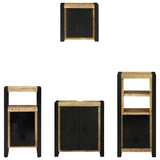 Bathroom Furniture Set with Shelf 4 pcs Brown Solid Mango Wood 3305648