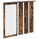 Wall-Mounted Coat Rack with Shelf Smoked oak 84 x 10 x 80 cm 874495