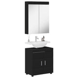 Bathroom Furniture Set TULUM 2 pcs Black 60 x 34 x 63 cm 3398015