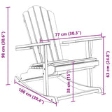 Garden Adirondack Rocking Chair Solid Wood Teak 4008082