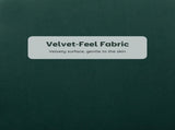 Set of Two Velvet-Feel Lotus Bar Stools - Dark Green T3398P377908